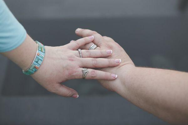 French Manicure for a clients engagement photos.