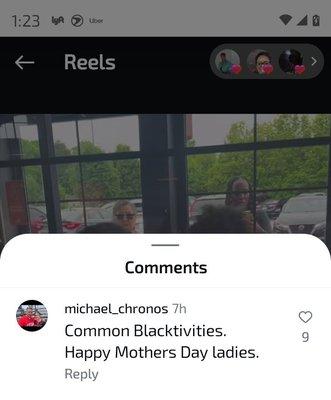 Michael Chronos racist bigoted comment