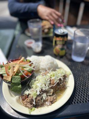 Kalua pig with salad and rice. Best around! Deeeelish!
