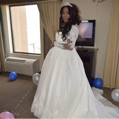 Makeup and sew in with frontal