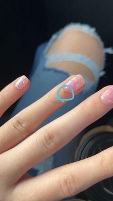 my nails and hands after being cut by the drill