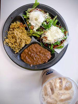 #9 2 Sopes and Side of Rice