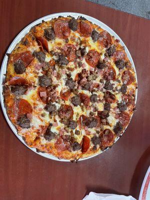 12" meat lovers pizza