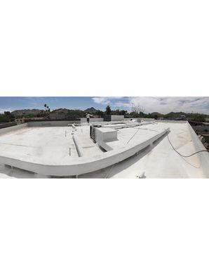 Before & after elastomeric coating.