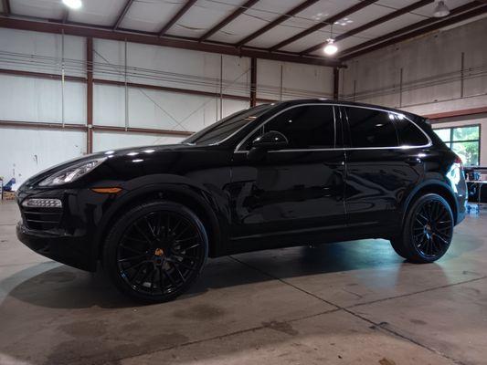 Blacked out the windows on this Porsche Cayenne
