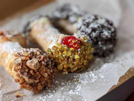 Coffee toffee, traditional (chocolate chip, pistachio, cherry), cookies and cream minis $4 each