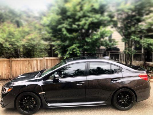 Niche wheels provided by Samaritian Tire on a 2016 WRX Limited.