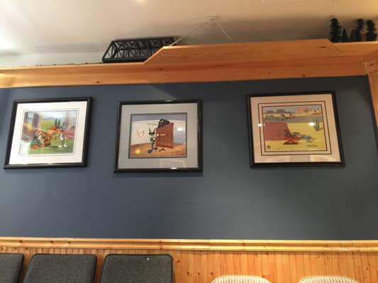 Beautiful art work, an there train that goes around the whole office is so awesome.