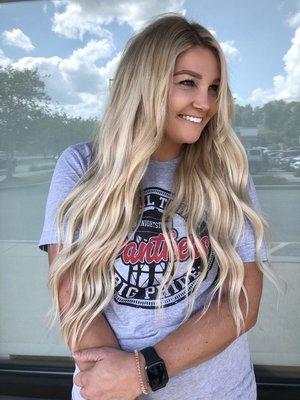 Blonde highlights and Extensions