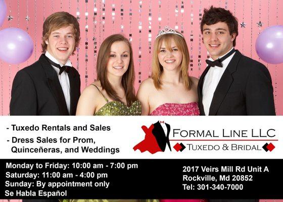 Formal Line Bridal and Tuxedo