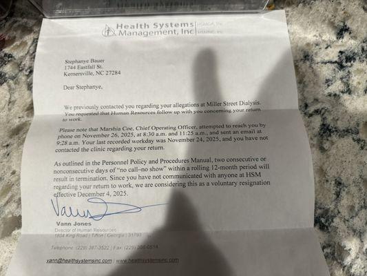 Not returning to Amanda's plantation. Amanda will have to abuse at risk individuals. Kind Regards, S Bauer