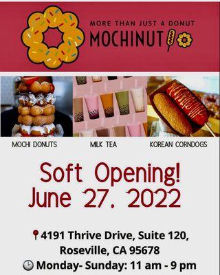 06.07.22 Soft Opening on 6/27/22