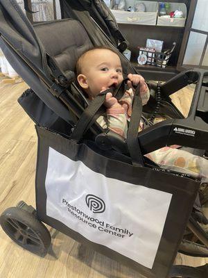 Baby girl shopping and their fantastic 100% donation stocked boutique