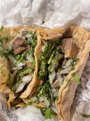 Delicious tongue tacos delivered from door dash