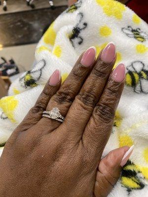 White tips Acrylic full set