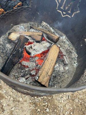 Firepit by the mid mountain chill grill