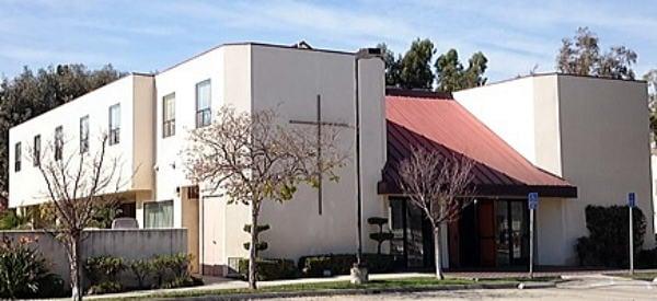 Front of the church building