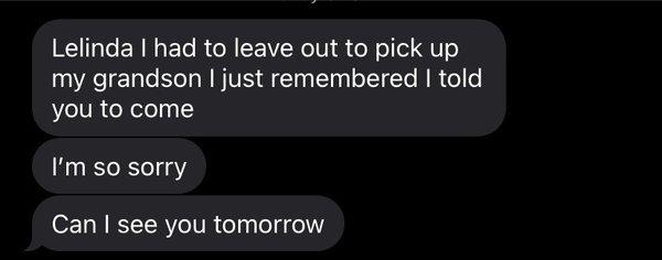 The cancellation as my Uber was pulling up.