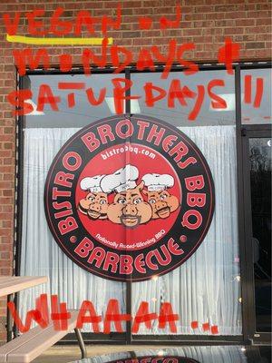 No pork on Monday or Saturday. Or any meats...