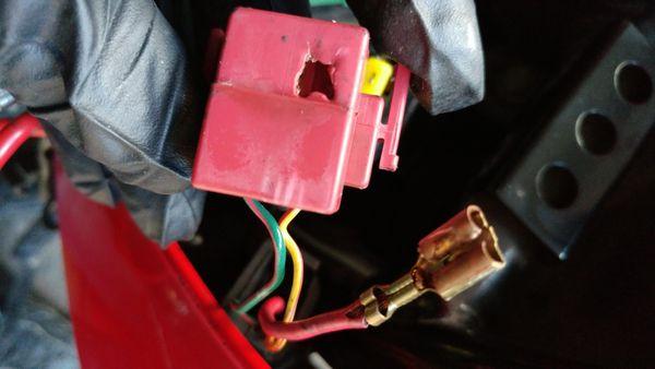 melted wiring at starter on honda crosstour.