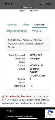Dan Ziny's charges, don't want him endangering anymore kids.