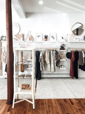 Retail area selling the CAIT SHEA collection, and other gif tables by local designers & artists.