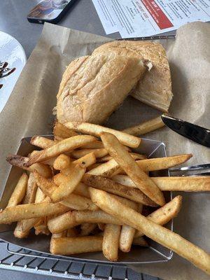 Cubano Sandwich and Fries