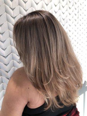 Red to blonde. First session color correction