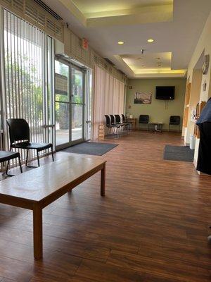 Waiting room in former office