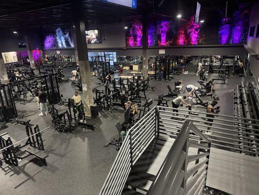 Great selection of gym equipment from cardio floor