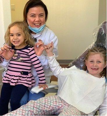 They really wanted to have their photo taken with their Rock-star Dentist!