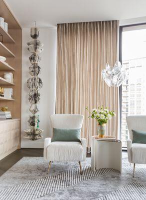 the perfect corner vignette - art, light, and a personal touch