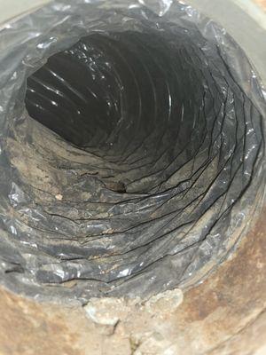 $975 wasted, cement debris and sand in air duct