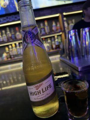 Side Piece $10: High Life & Elijah whiskey