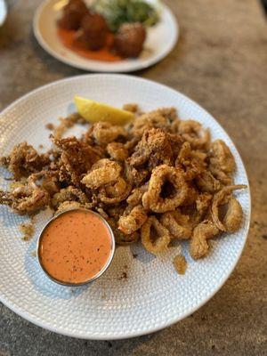 Fried calamari was good.
