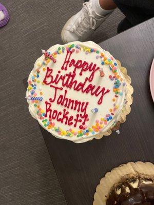 Great customized cake for dessert.