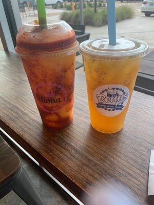 Cha-Mangos and Sunset Green Tea