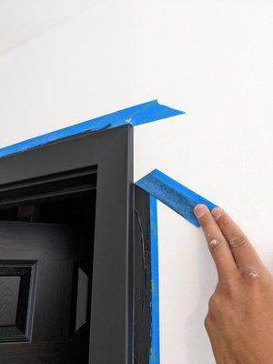 Sharp lines for interior painting.