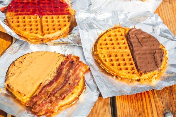 Three waffles offered in Corbet's Cabin