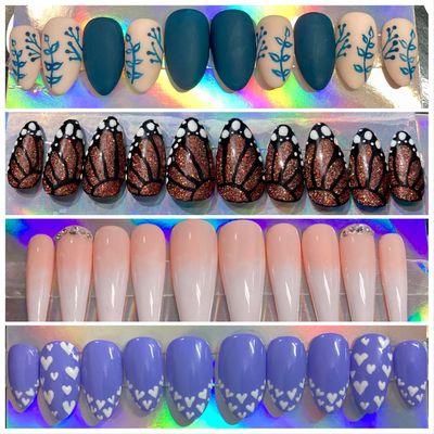 Custom press on nails... anything you find online I can replicate or start from scratch