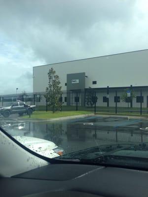 Highly secured FedEx location.