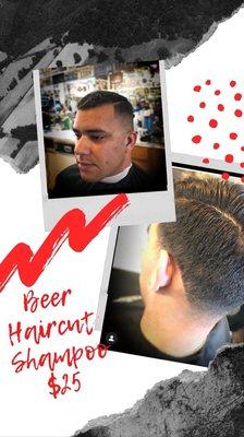 Beer, Haircut, shampoo
