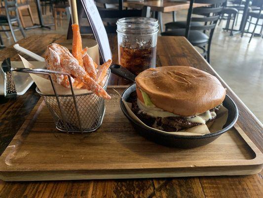 Smashburger and Sweet Potato fries