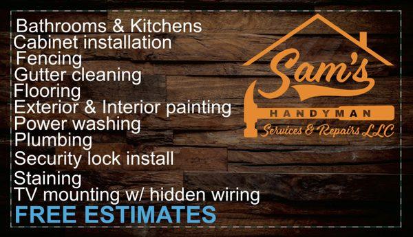 Sam’s Handyman Service’s & Repair’s
