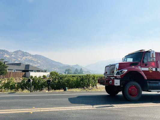 Fireman hard at work during Pickett fire