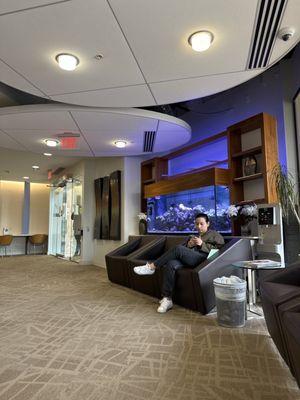 Waiting room. Thank goodness they have fish to look at because it always takes forever to get called back