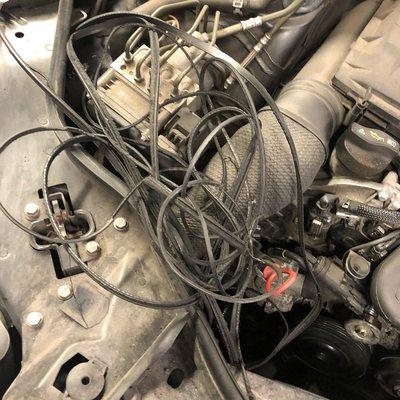 Result of idler pulley seizing. M-Benz C250