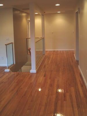 Red Oak Hardwood Flooring on Landing
