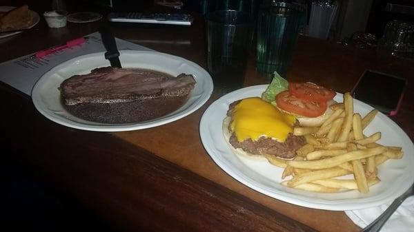 From prime rib to build your own burgers, we serve it all.