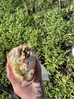 The Warrior sandwich: roast beef + salami + turkey,, 5/5 !!!